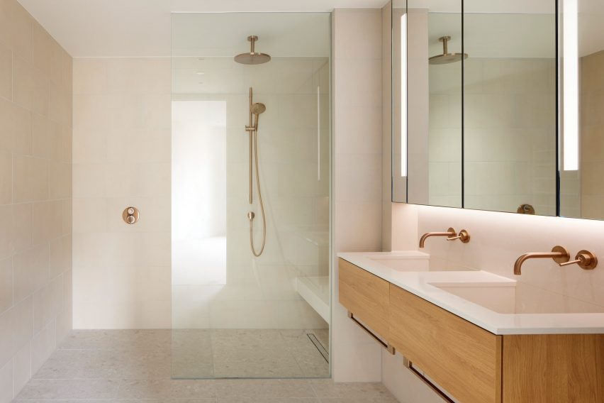 Shower and sink