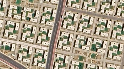 Aerial photo of Neom worker housing