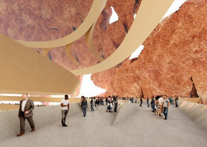 Render of an online museum by Diébédo Francis Kéré