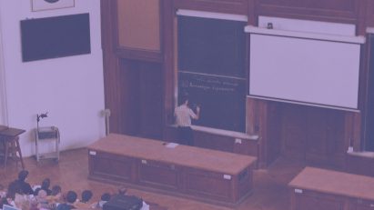 Students in a university lecture