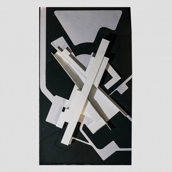 an architectural model for an art museum