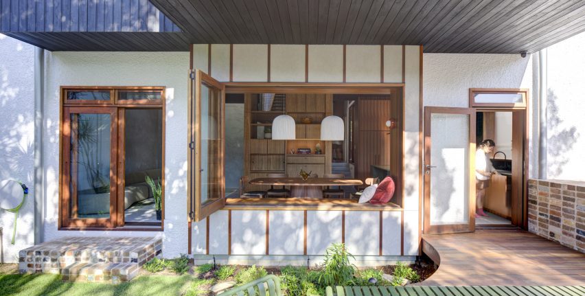 Large window seat overlooking garden