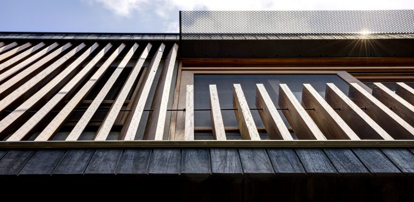 Charred timber exterior of home