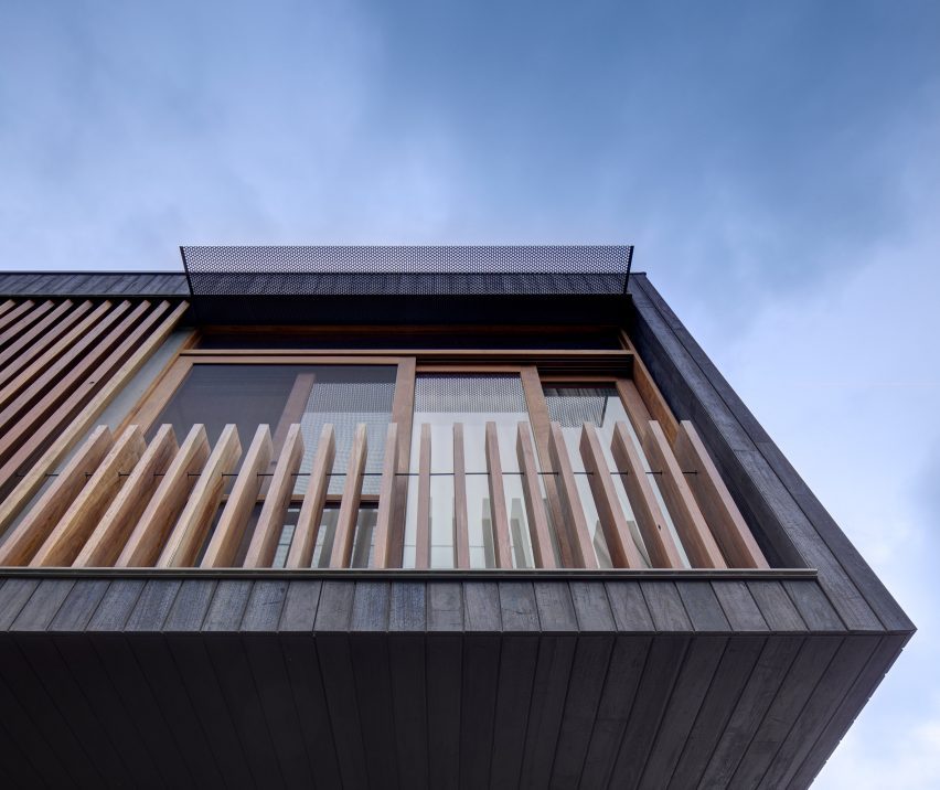 Charred timber exterior of Sydney house