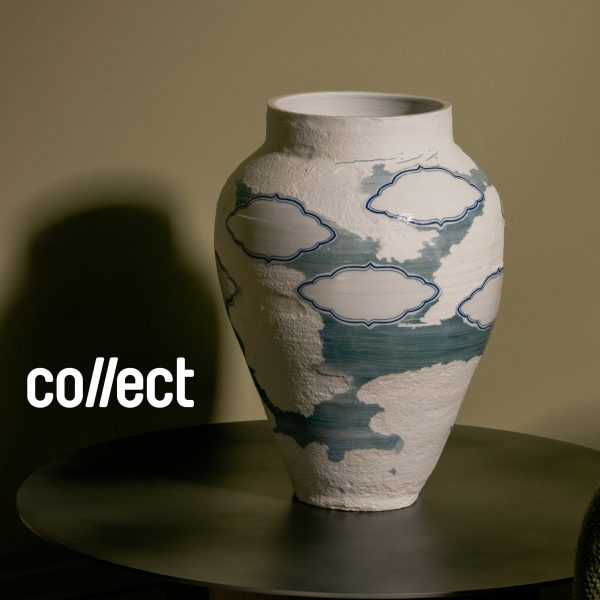 Photo of vase with text overlay