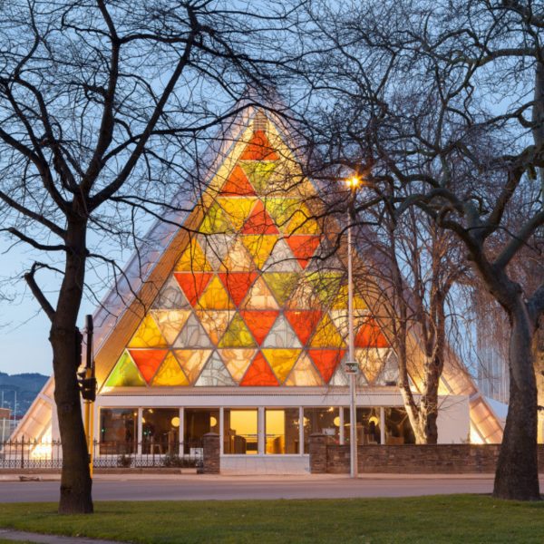 Photo of colourful pyramid