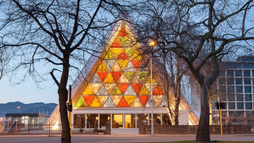 Photo of colourful pyramid