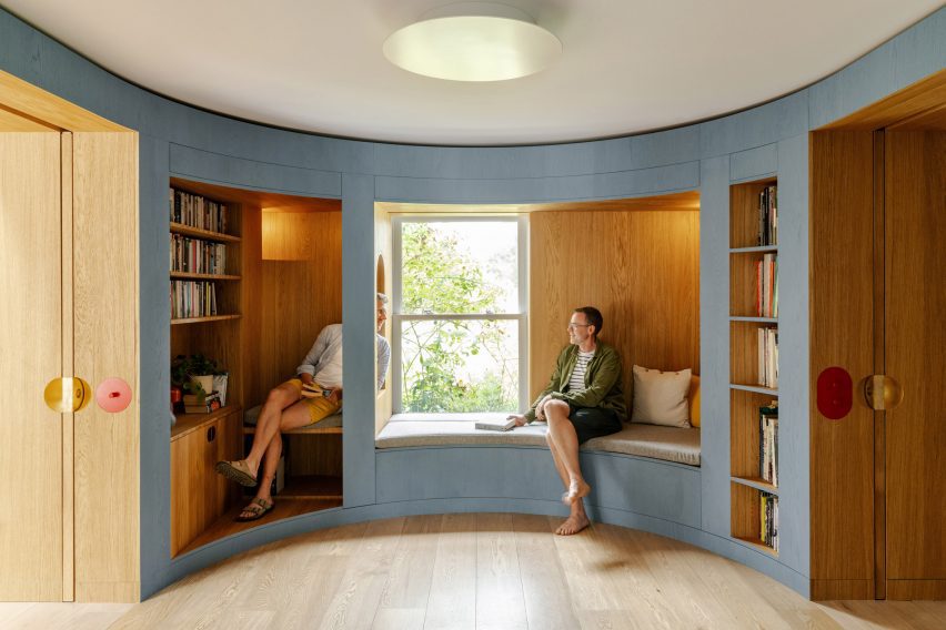 Seating nooks in timber library