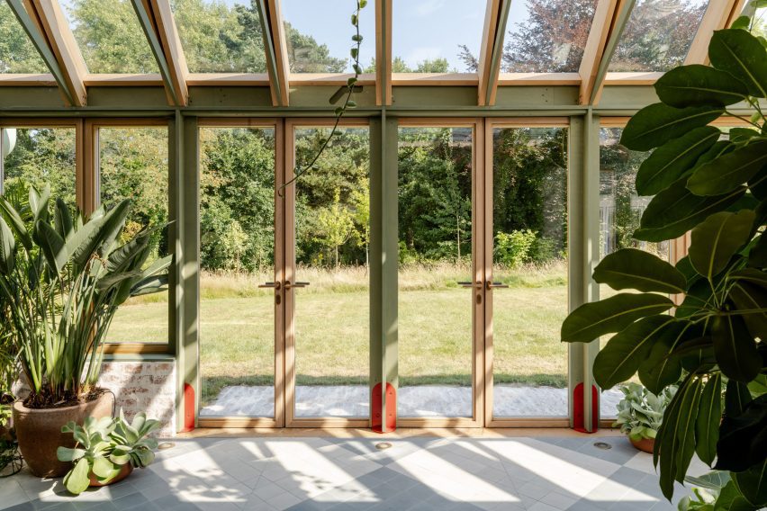 Timber conservatory doors