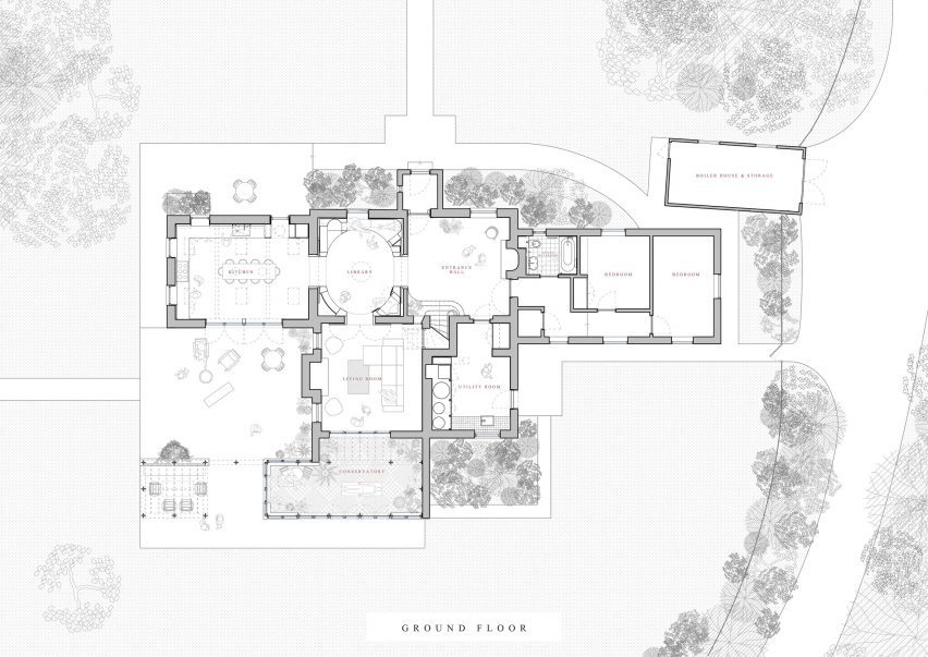 A Place in the Country ground floor plans