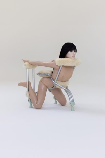 Chair from Bio Pop performance by Bianca Censori