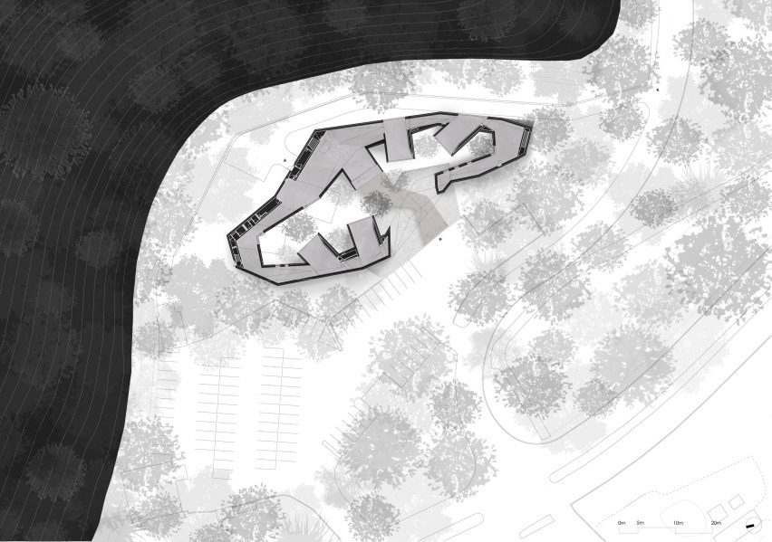 Site plan of Xiao Feng Art Museum by ZAO/standardarchitecture