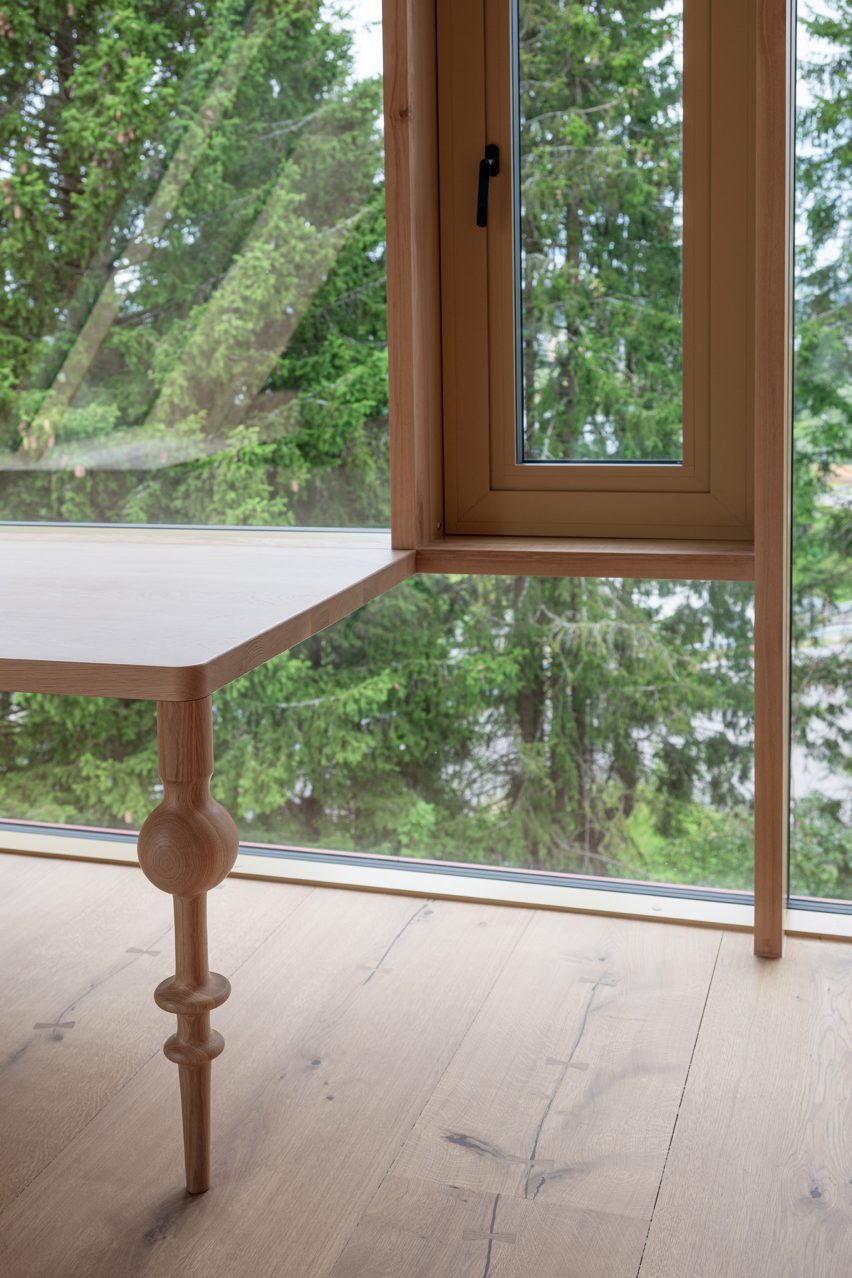 Desk overlooking large window