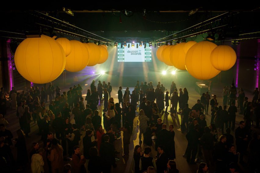 Dezeen Awards 2025 party. Photo is by Dann Emmons