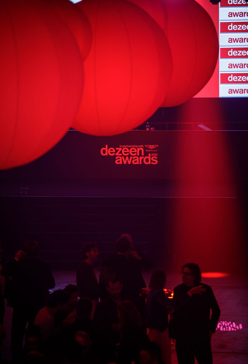 Dezeen Awards 2025 party. Photo is by Dann Emmons