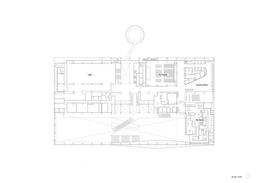 Floor plan of Espace Gabrielle Chanel by Kazunari Sakamoto