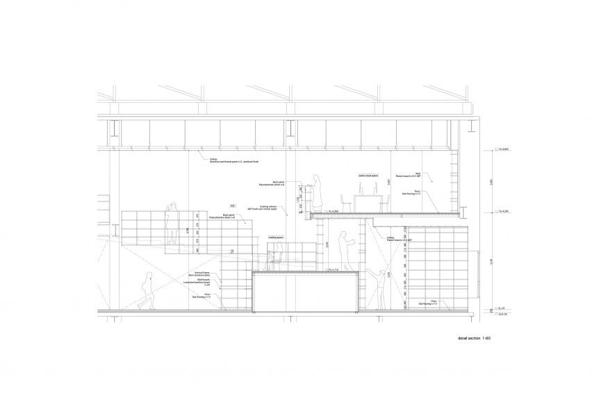 Section of Espace Gabrielle Chanel by Kazunari Sakamoto