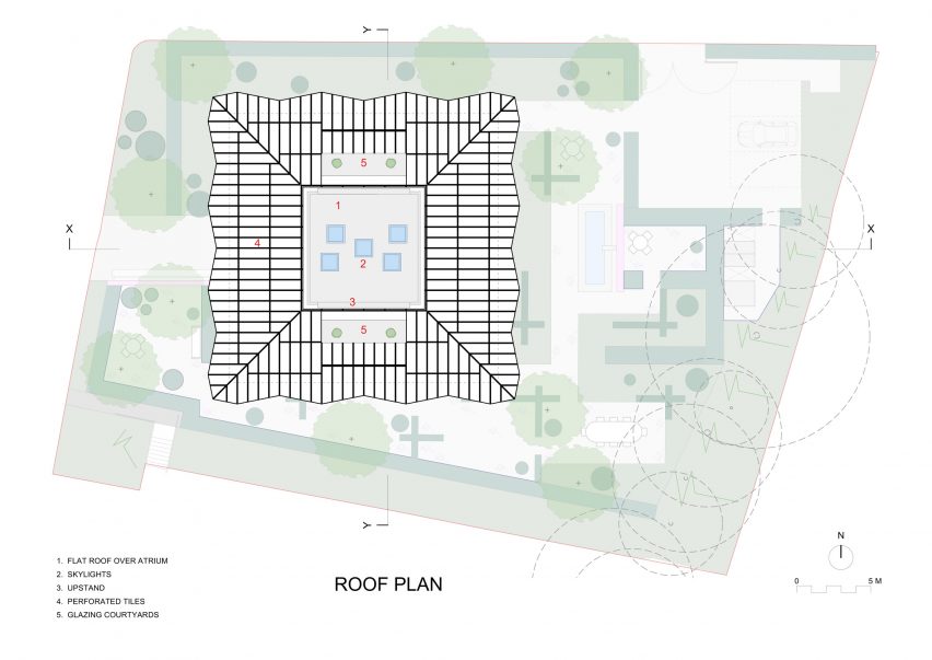 Roof plan of Maggie's Northampton by Stephen Marshall Architects