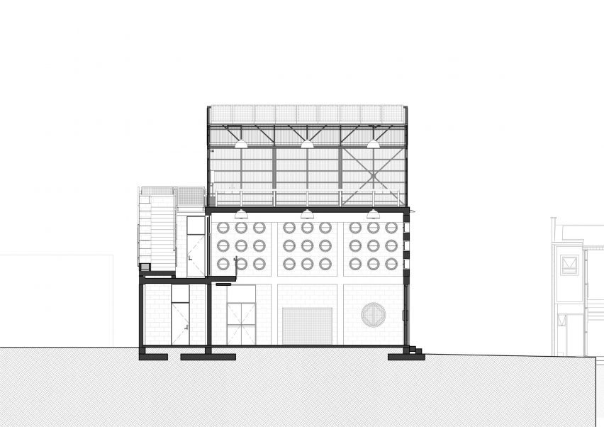 Section of Soweto Caracas Community Centre by Empower