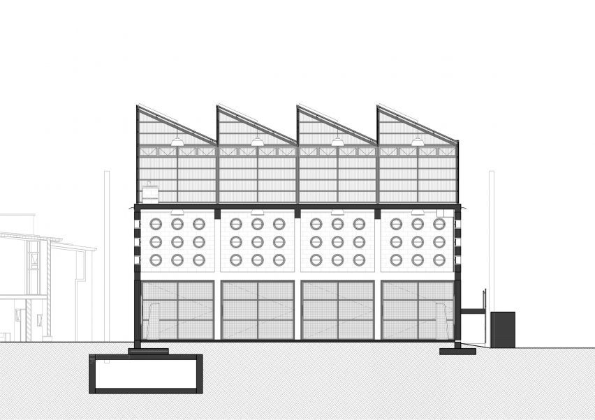 Section of Soweto Caracas Community Centre by Empower