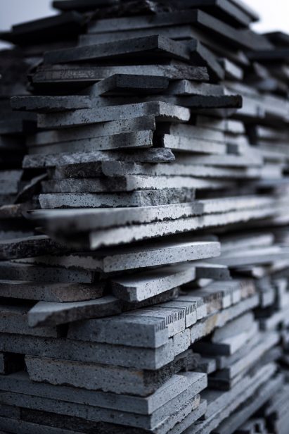 Volcanic rock offcuts by Ranieri