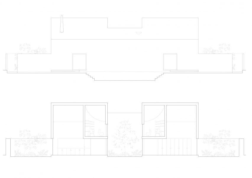 Sections of House for Two Musicians by Atelier Matteo Arnone