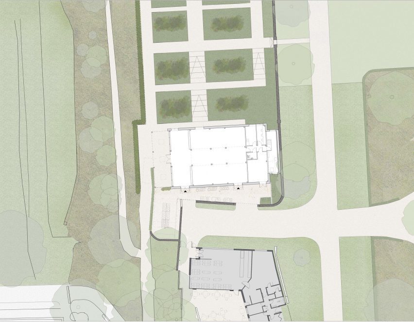 Site plan of Ightham Mote visitor centre by Reed Watts