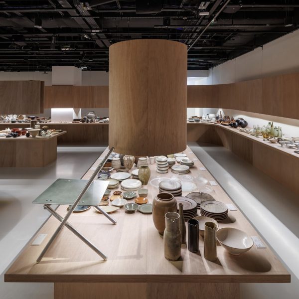 Craft and design products on display on wooden table