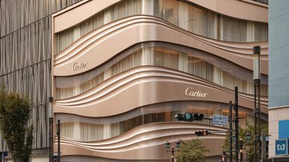Cartier Ginza facade by Klein Dytham