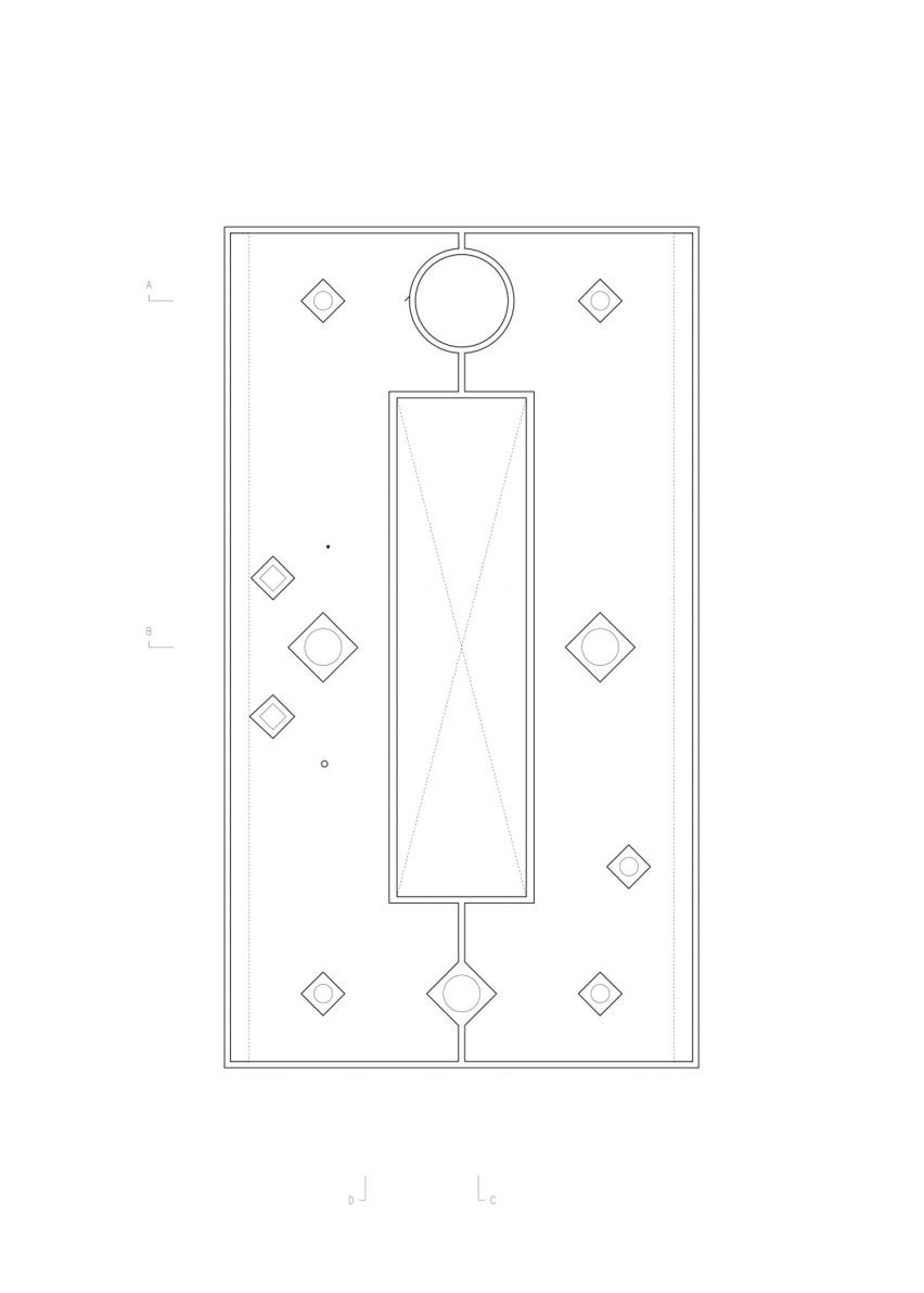 Roof plan of Lima House by Pezo von Ellrichshausen
