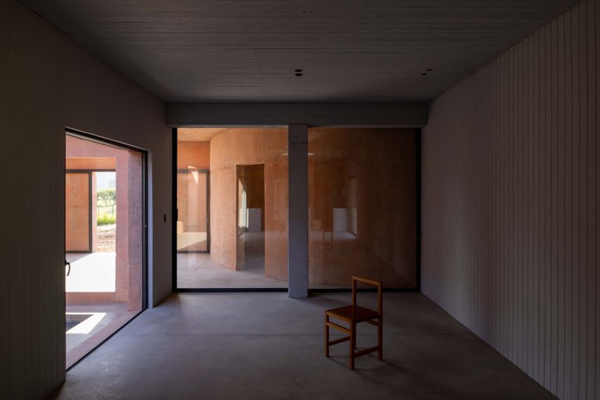Room inside Lima House by Pezo von Ellrichshausen