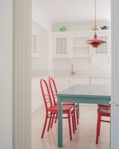 Terrazzo flooring in the kitchen