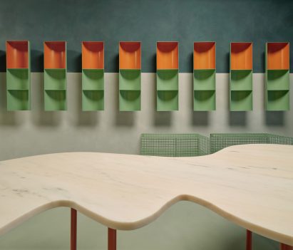 Deep green walls