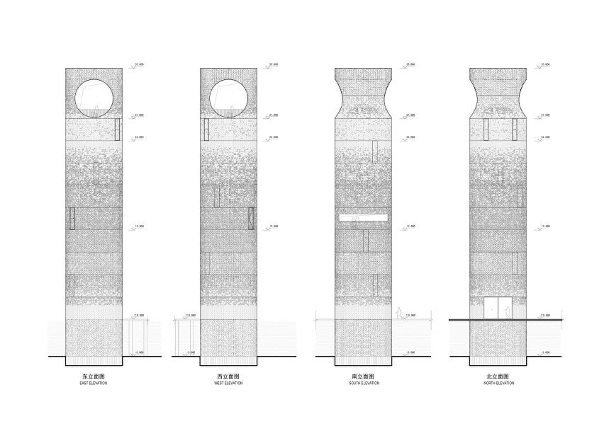 Lunar Tower Haikou China elevation