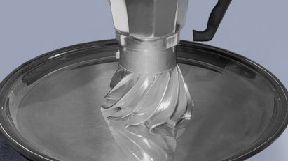 Spiral coffee pot