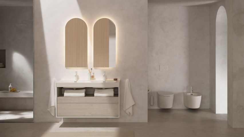 Meridian bathroom collection by Altherr Désile Park for Roca