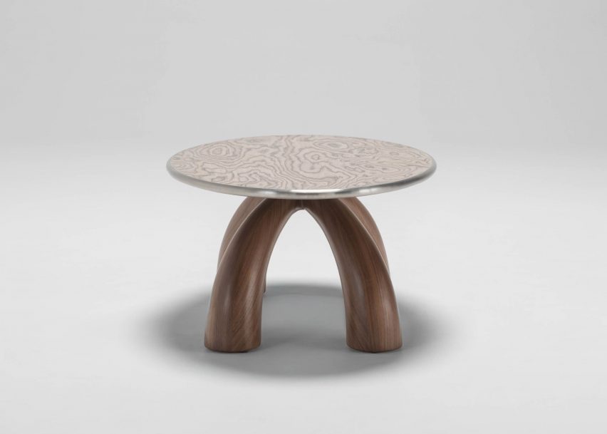 Oval coffee table by Tom Black