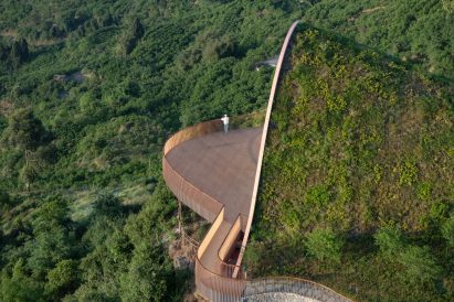Hill-shaped viewpoint in China