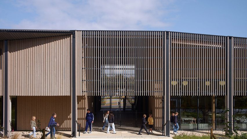 Timber-framed school exterior