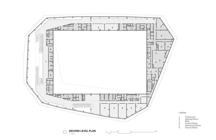 Plan of West Bund Convention Centre by SOM