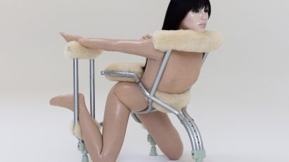 Chair from Bio Pop performance by Bianca Censori