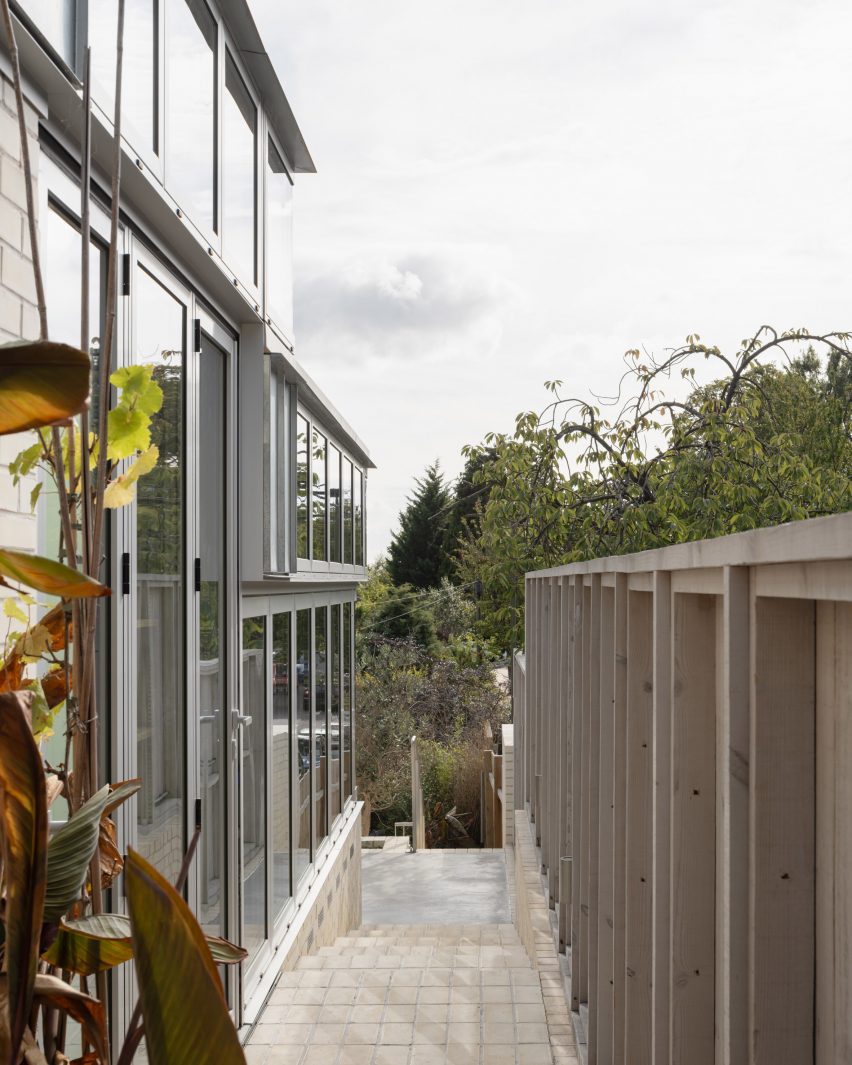 Side access to Tabberner Cook House by James Alder Architects