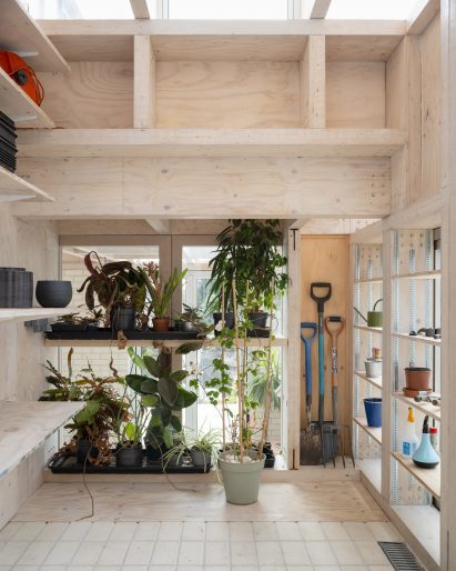 Potting shed in Tabberner Cook House by James Alder Architects