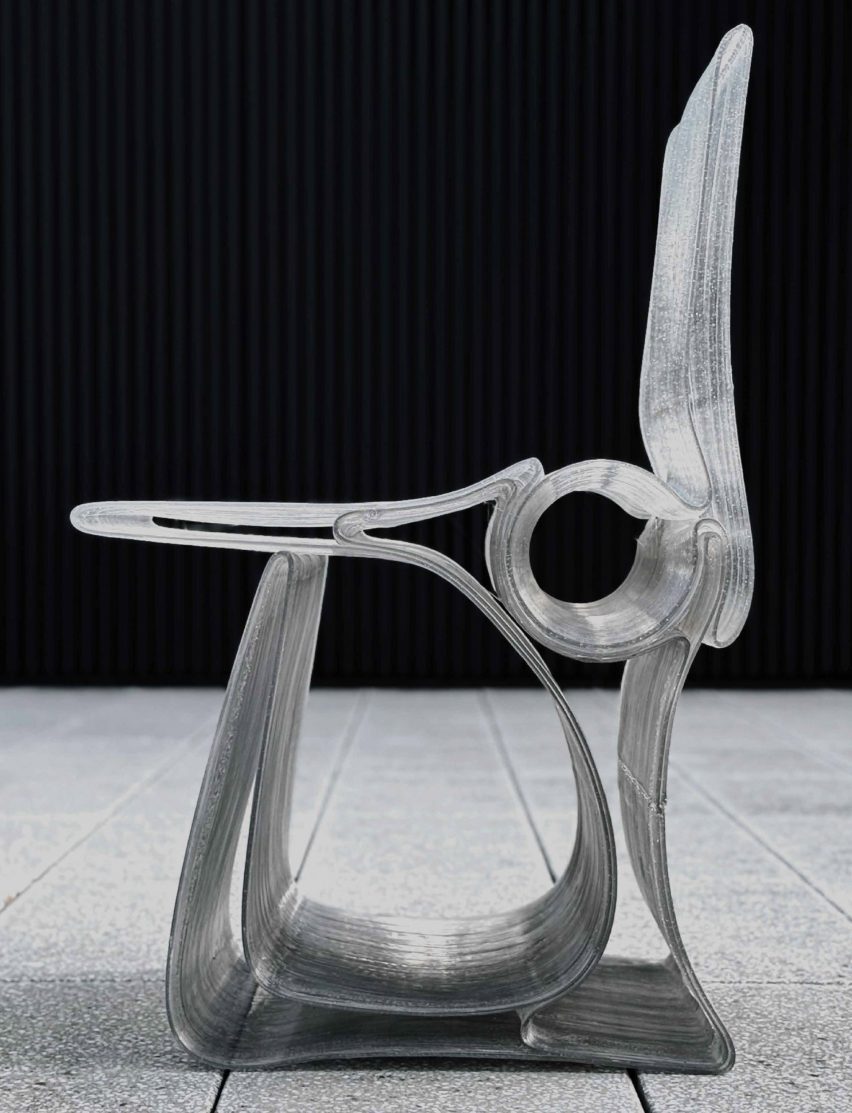 a silver chair