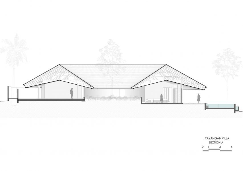 Section of Villa Omah Prana by Alexis Dornier