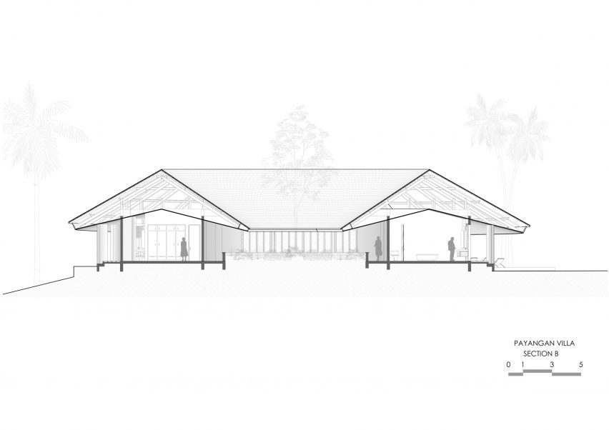 Section of Villa Omah Prana by Alexis Dornier