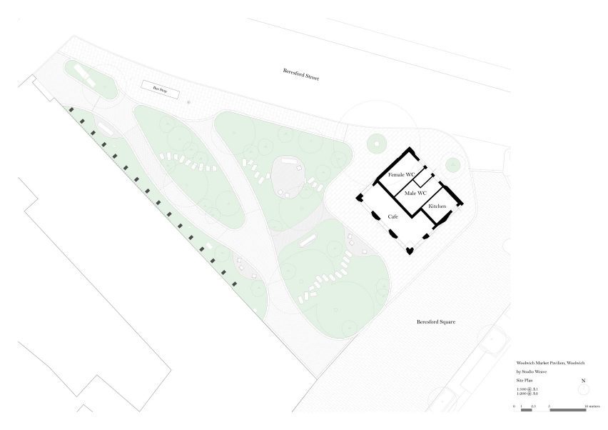 Woolwich Market Pavilion and Garden site plan