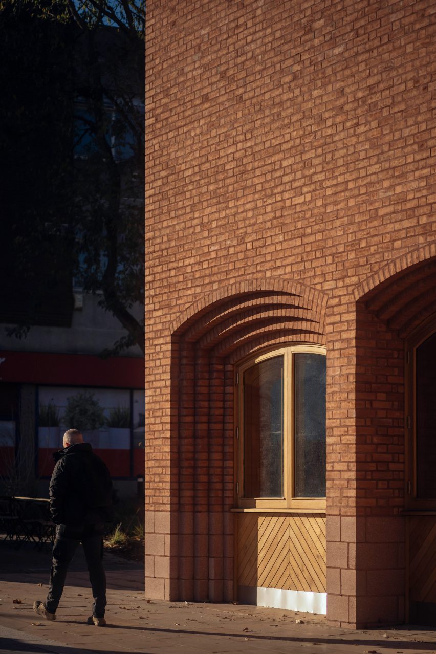 Stepped arch of Woolwich Market Pavilion by Studio Weave