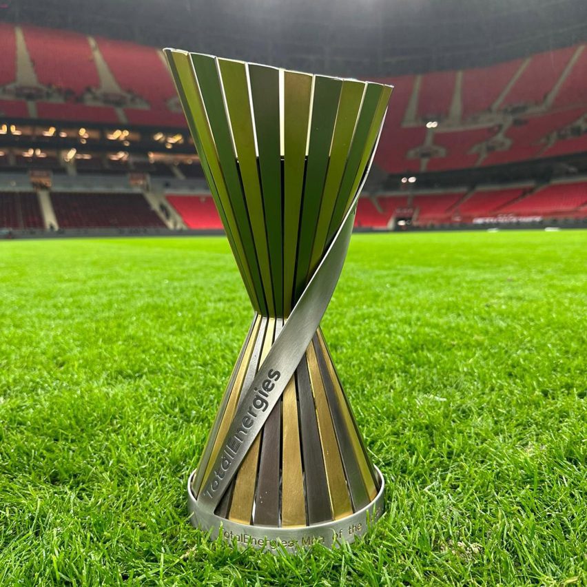 Africa Cup of Nations Man of the Match trophy by Yinka Ilori