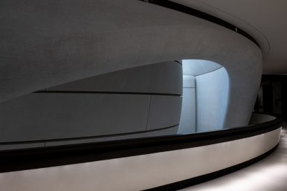 Interior of Foster + Partner's museum on Saadiyat Island